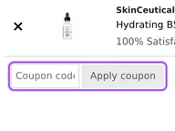 Ecosmetics coupon code field at checkout