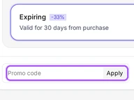 Floppydata coupon code field at checkout