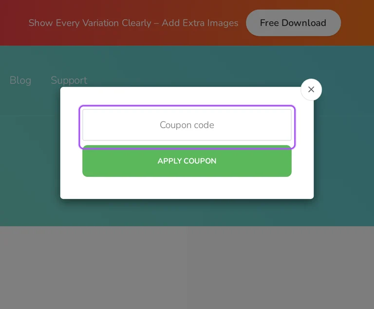 Where to enter a Getwooplugins promo code on the Getwooplugins checkout page