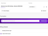 Hostever coupon code field at checkout