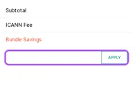 Hover coupon code field at checkout