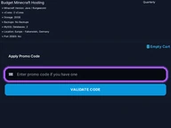 HumbleServers coupon code field at checkout