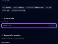 Iceline Hosting coupon code field at checkout