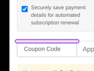 jAlbum coupon code field at checkout