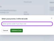 Krystal Hosting coupon code field at checkout