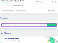 Maxer Host coupon code field at checkout