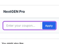 NextGEN Gallery coupon code field at checkout
