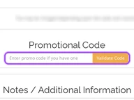 QServers coupon code field at checkout