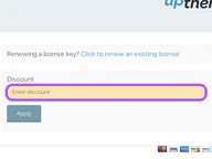 Upthemes coupon code field at checkout