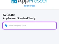 AppPresser coupon code field at checkout