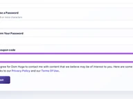 Domain Hunter Gatherer coupon code field at checkout