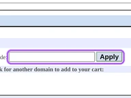 Glowhost coupon code field at checkout