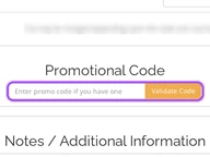 Go Get Space coupon code field at checkout