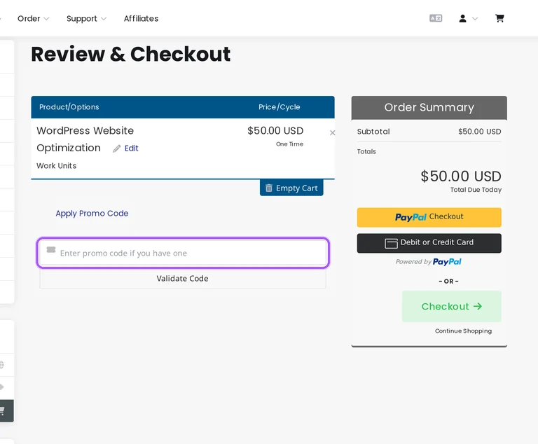 Hostblast promo code checkout Where to enter a Hostblast promo code on the Hostblast checkout page