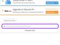 Hostmetro coupon code field at checkout