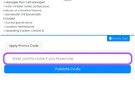 HostSailor coupon code field at checkout