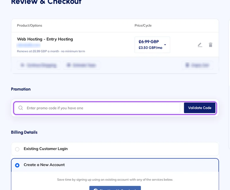 Hostworld promo code checkout Where to enter a Hostworld promo code on the Hostworld checkout page