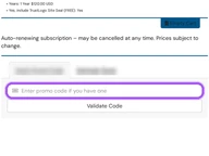 Sectigo coupon code field at checkout