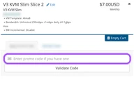 ServaRica coupon code field at checkout