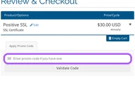 THCServers coupon code field at checkout