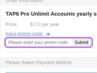 Tweetattackspro coupon code field at checkout