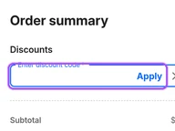 Unstoppable Domains coupon code field at checkout