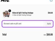 Viral Ecom Adz coupon code field at checkout