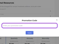 Vps Mart coupon code field at checkout